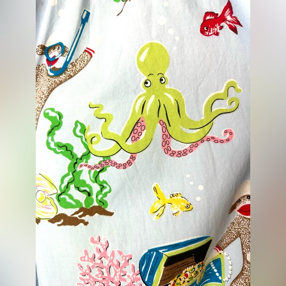 NICK & NORA Scuba Sock Monkey Pajama Pants Lounge Under The Sea Blue Red Lobster - Picture 7 of 12